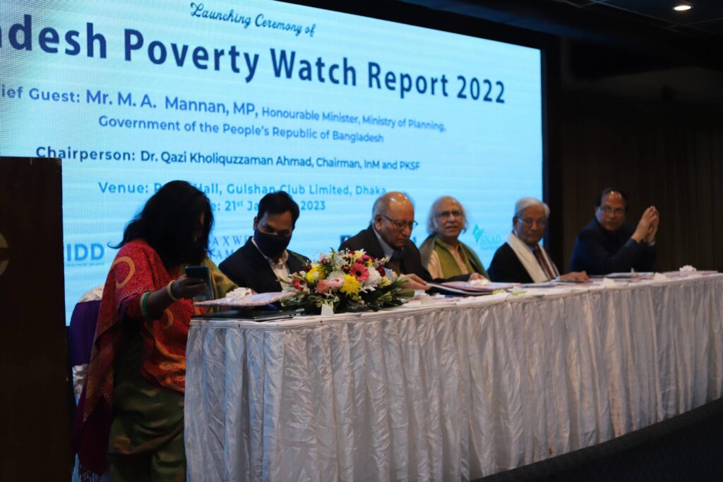 Speaker giving a speech at a Poverty Watch Report event
